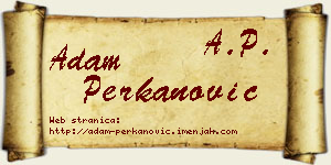 Adam Perkanović vizit kartica
